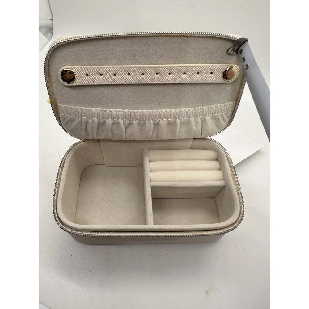 Nordstrom Travel Jewelry Case Organizer Blush Pink Zip Box Ring Holder NWT